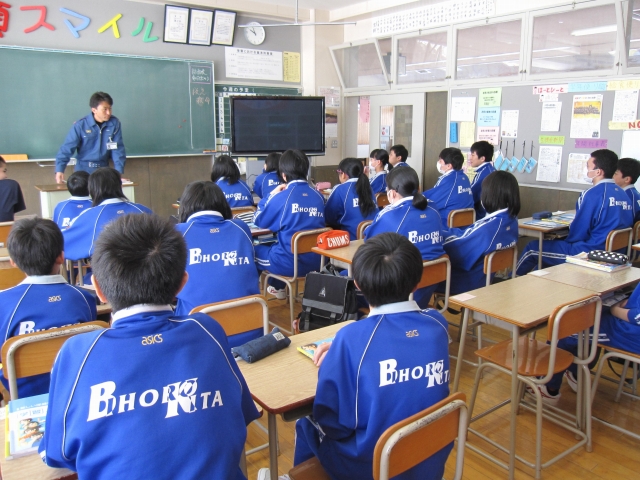 美幌北中学校での講義